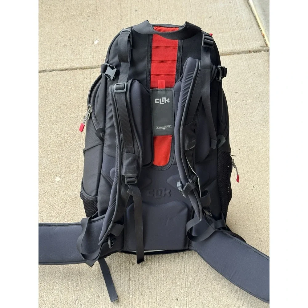 Clik Large Camera Backpack Black Excellent Condition w/ Rain cover